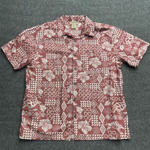 Scandia Woods Hawaiian Shirt Mens‎ XL Sea Turtle Floral Tropical Resort Cruise